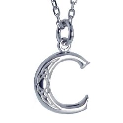 Colgante Celta de Plata - Letra C Minuscula