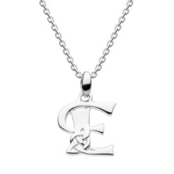 Colgante Celta de Plata - Letra E