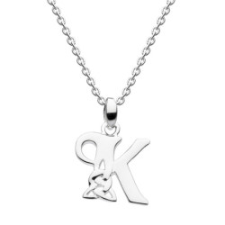 Colgante Celta de Plata - Letra K