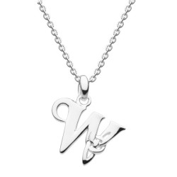 Colgante Celta de Plata - Letra W