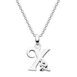 Colgante Celta de Plata - Letra X